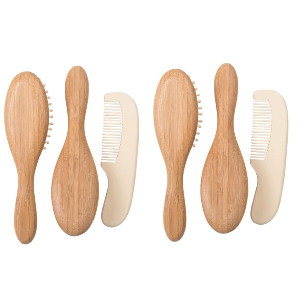 NOLITOY 6pcs Bath Brush and Comb Hair Brush for Boy Girl Comb Gentle Scalp Massage Tool for Newborns and Toddlers