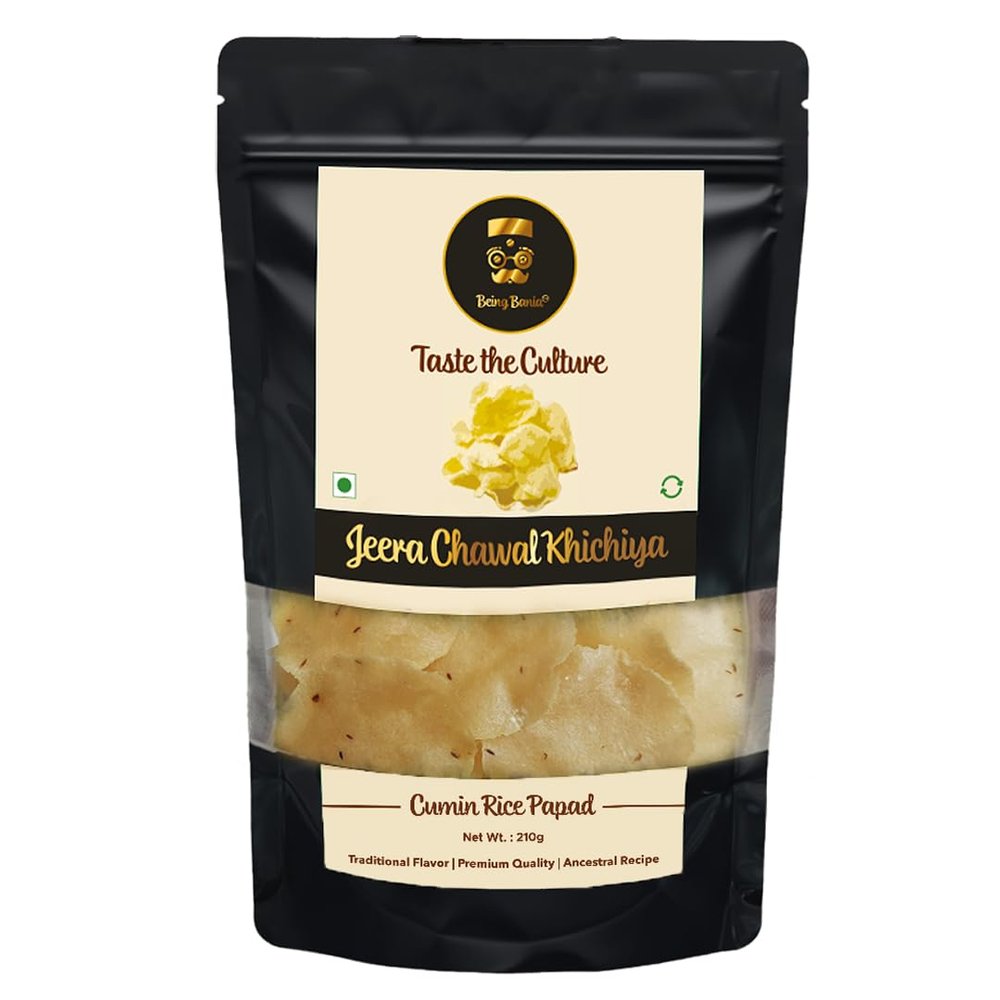 Being Bania Rice Papad, Rajasthani Khichiya-215 GramMasala Rice KhichiyaJeera Chawal Khichiya