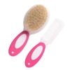 ifundom 2pcs Pink Hairbrush Boy Girl Comb Gentle Care Brush Set for Newborns Ergonomic Design Natural Bristles for Sensitive Scalps for Daily Grooming view 1