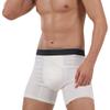 AIRCUTE Washable Absorbency Urinary Incontinence Underwear for Men, 6" Inseam Boxer Briefs for Bladder Leaks Proof 60ML (Large, White) view 1