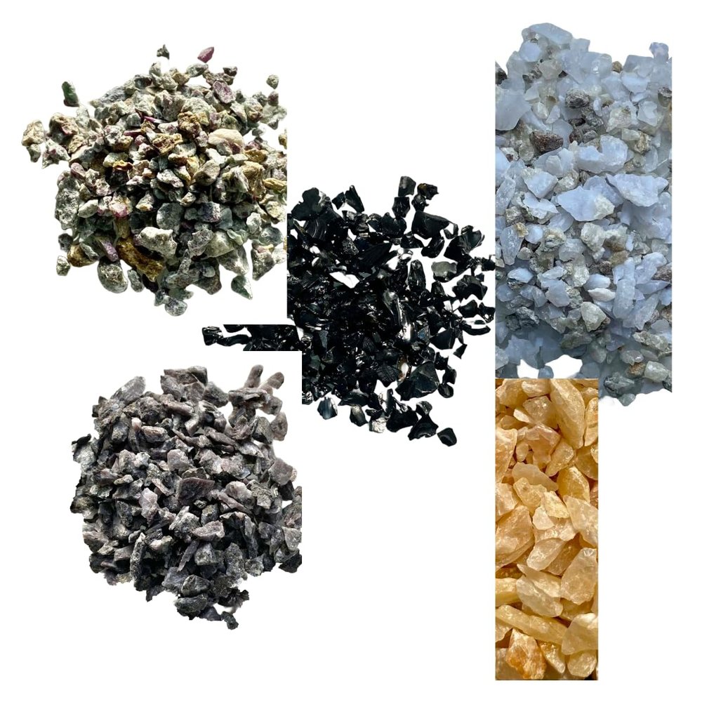 Crystals Rocks - Medium Chips - no powder - 2oz - 100% Crystal Life+LOVE! Cleansing Charging Forever! med2oz (Tiger's Eye)