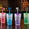 10mm Silicone Heart Straw Covers for Stanley 40&30 Oz Tumbler Dustproof Leopard Print Heart Straws Tips Reusable Splash Proof Rainbows Straw Toppers Silicone Straw Cap Valentines Day 11Pcs view 4