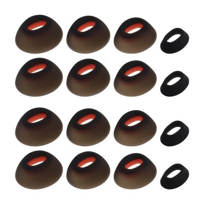 Be In Your Mind 8Pair Black Silicone Earplugs in-Ear Headphones Eartips Replacement Earbuds Headphone Attachments Compatible with JBL Tune Flex 4 Sizes (XS/S/M/L), large