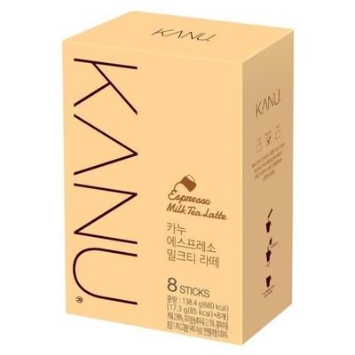 BC233 Kanu Korea Instant Coffee Camping Essentials 17.3g x 8 Sticks (8 Sticks, Milk Tea Latte)