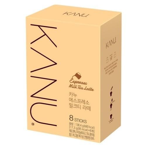 BC233 Kanu Korea Instant Coffee Camping Essentials 17.3g x 8 Sticks (8 Sticks, Milk Tea Latte)