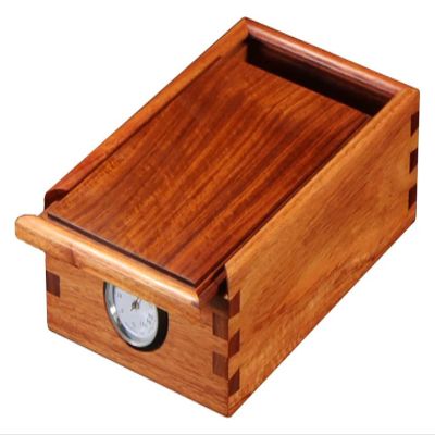 Cigar Case Cigar Box Cigar Humidor, Cigar Box with High Precision Front Digital Hygrometer and Humidification Bar, Cigar Casemade by Cedar Wood, Holds Up to 30 Cigars