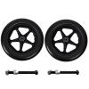 122 Wheelchair Rear Wheels Assembly (Pair), 12inch Back Wheel Replacement, Non-Pneumatic Solid Tire,Black view 1