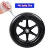 122 Wheelchair Rear Wheels Assembly (Pair), 12inch Back Wheel Replacement, Non-Pneumatic Solid Tire,Black view 3