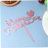 OFFSCH 10Pcs Happy Mothers Day Rose Gold Acrylic Cake Toppers Heart Shaped Cake Picks for Mothers Day Cake Decoration Cupcake Inserts for Mom Theme Party Desserts view 2