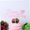 OFFSCH 10Pcs Happy Mothers Day Rose Gold Acrylic Cake Toppers Heart Shaped Cake Picks for Mothers Day Cake Decoration Cupcake Inserts for Mom Theme Party Desserts view 4