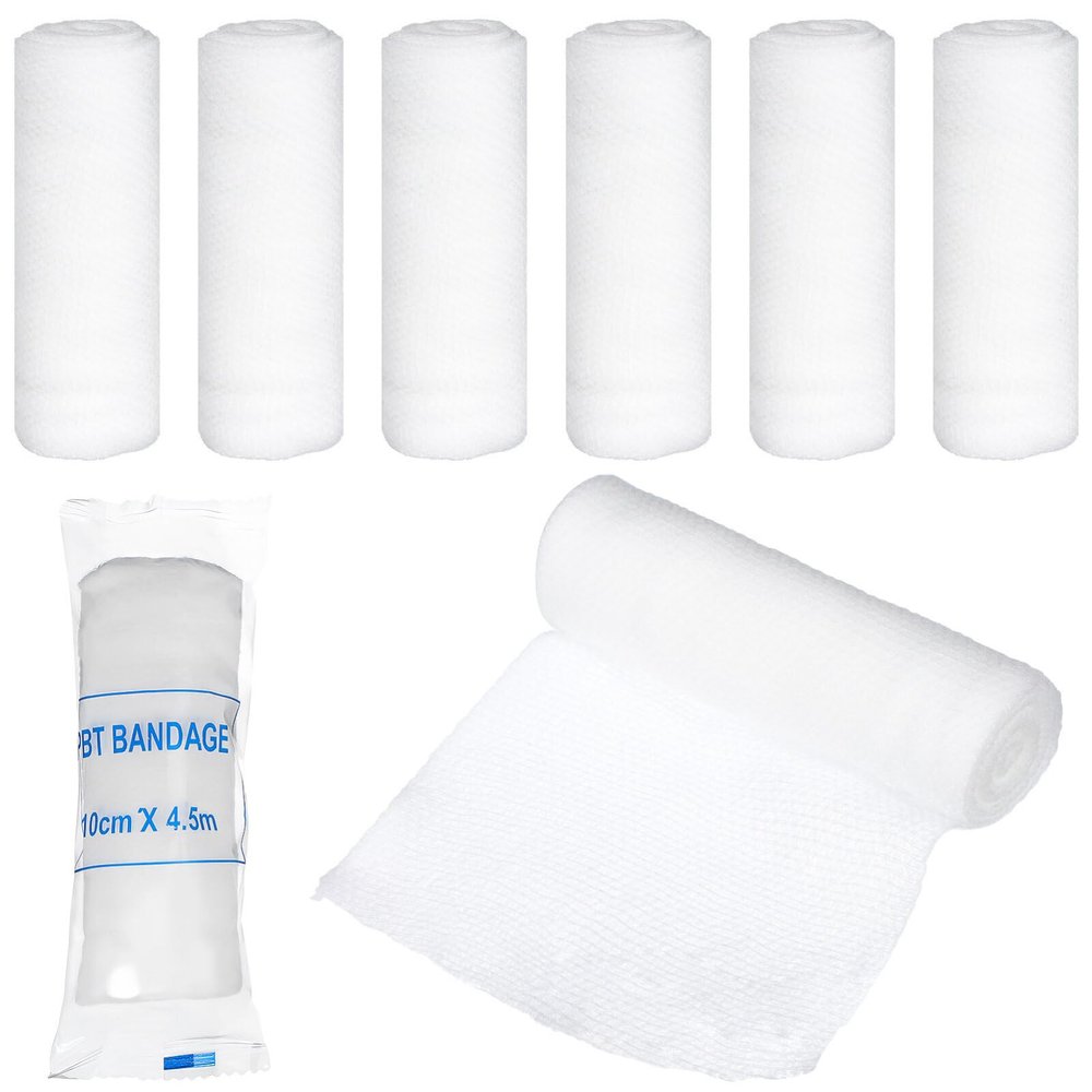 24rolls Gauze Wrap Soft Breathable for First Aid Highly Absorbent Individually Wrapped Supplies for Care and Emergencies