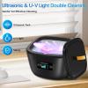 Retainer Cleaner Machine - 255ML Ultrasonic Denture Cleaner for Aligner Mouth Guard Toothbrush Ring Diamond, 45kHz LED Light Sonic Cleaning Machine for Jewelry, Dental Appliances view 3