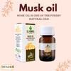 1 Pack Pure & Natural Musk Oil Cold Pressed El Hawag Elhawag Natural Concentrated Crude Perfect Fresh for Skin No Additives Non GMO Kosher Halal (1 oz / 30 ml)    view 2