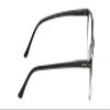 Calabria Beene Blue Light Blocking Reading Glasses +3.00 Black Clear Crystal Mens Classic Readers Trendy Fashion Eyeglasses view 2