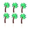 IMIKEYA 6sets Coconut Tree Cake Toppers Tropical Dessert Table Decorations for Birthdays Showers and Festivals Cloth Material Fun Party Picks for Cakes and Cupcakes view 1