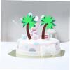 IMIKEYA 6sets Coconut Tree Cake Toppers Tropical Dessert Table Decorations for Birthdays Showers and Festivals Cloth Material Fun Party Picks for Cakes and Cupcakes view 3