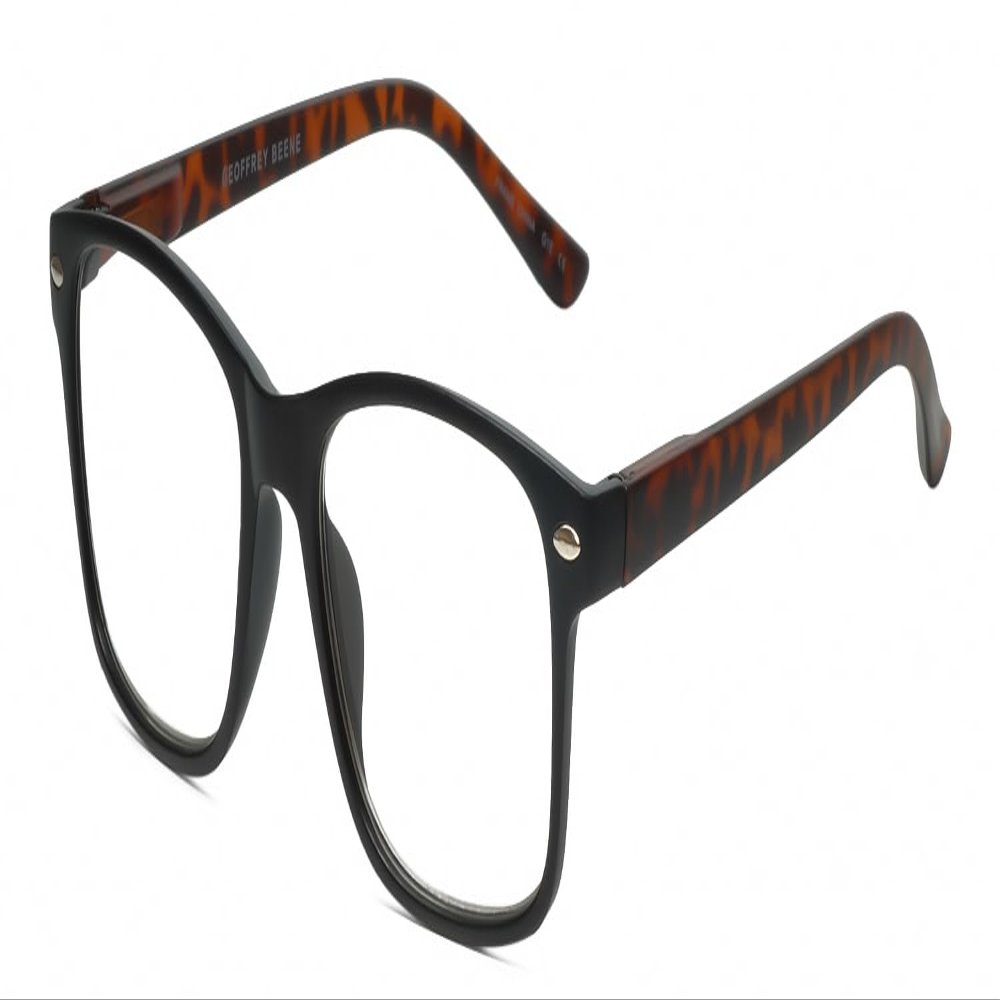 Calabria Beene Blue Light Reading Glasses +0.50 Black Crystal Tortoise Havana Mens Classic Readers Fashion Trendy Eyeglasses