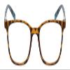 Calabria Lulu Reading Glasses +0.75 Tortoise Havana Amber Brown Colorful Floral Women Readers Fashion Trendy Modern Eyeglass view 2