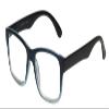 Calabria Beene Designer Reading Glasses +3.75 Blue Crystal Black Mens Classic Readers Stylish Fashion Trendy Modern Eyeglass view 1