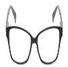 Calabria Lulu Designer Reading Glasses +7.00 Gloss Black Floral Women Classic Readers Stylish Fashion Trendy Modern Eyeglass view 2