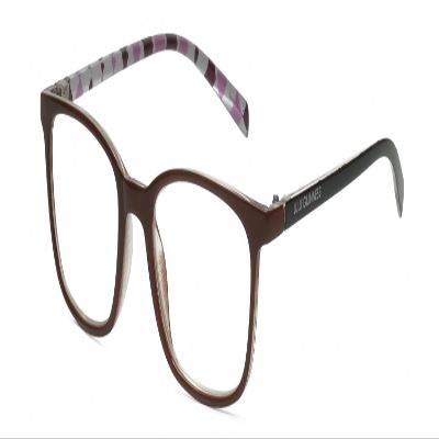 Calabria Lulu Designer Reading Glasses +3.50 Chocolate Brown Purple White Womens Chic Readers Fashion Trendy Modern Eyeglass