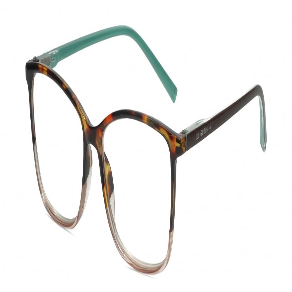 Calabria Lulu Reading Glasses +2.00 Tortoise Havana Pink Crystal Blue Women Classic Readers Fashion Trendy Modern Eyeglasses
