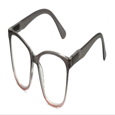 Calabria Lulu Cat Eye Reading Glasses +6.00 Grey Pink Crystal Women Classic Readers Stylish Fashion Trendy Modern Eyeglasses