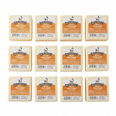 New Bridge Cheese Cuts, 7 oz, 12 Pack (7 oz, Brick Cheese)