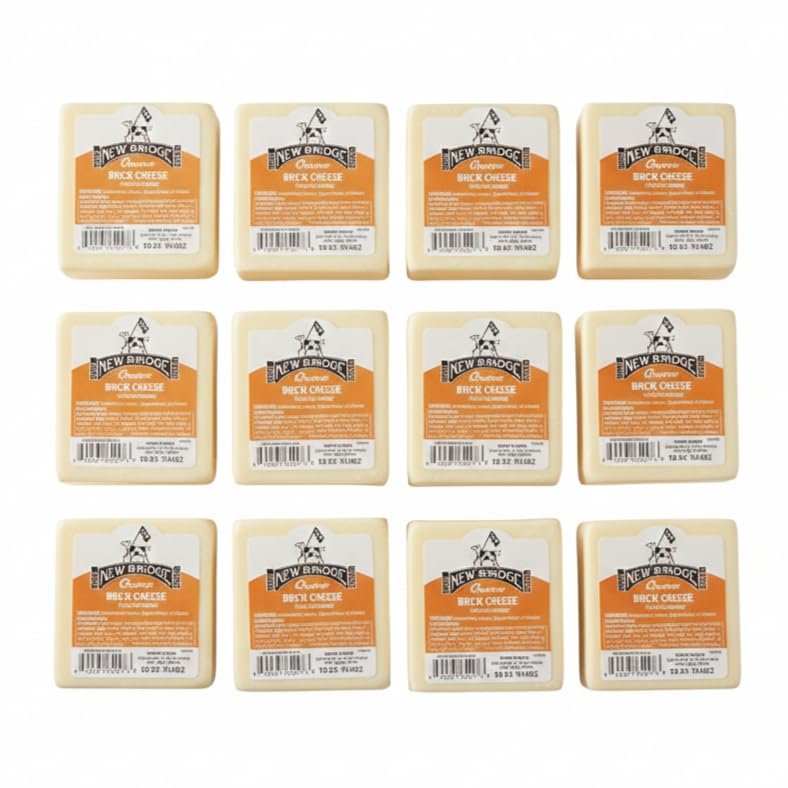 New Bridge Cheese Cuts, 7 oz, 12 Pack (7 oz, Brick Cheese)