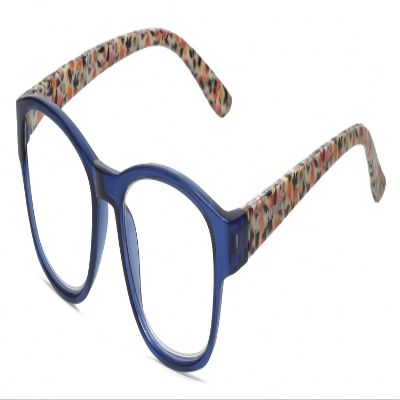 Calabria IM 31276 Oval Reading Glasses +7.00 Crystal Blue White Pink Yellow Womens Readers Ultra Thin Lenses Trendy Eyeglass