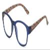 Calabria IM 31276 Oval Reading Glasses +7.00 Crystal Blue White Pink Yellow Womens Readers Ultra Thin Lenses Trendy Eyeglass view 1