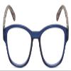 Calabria IM 31276 Oval Reading Glasses +7.00 Crystal Blue White Pink Yellow Womens Readers Ultra Thin Lenses Trendy Eyeglass view 2