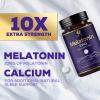 Melatonin 10mg - Fast Dissolve Sleep Support Supplements for Adults - Extra Strength 10 mg Melatonin Tablets for Restful Sleep Support, Strawberry Flavor, Sugar-Free Vegetarian - 60 Day Supply view 3