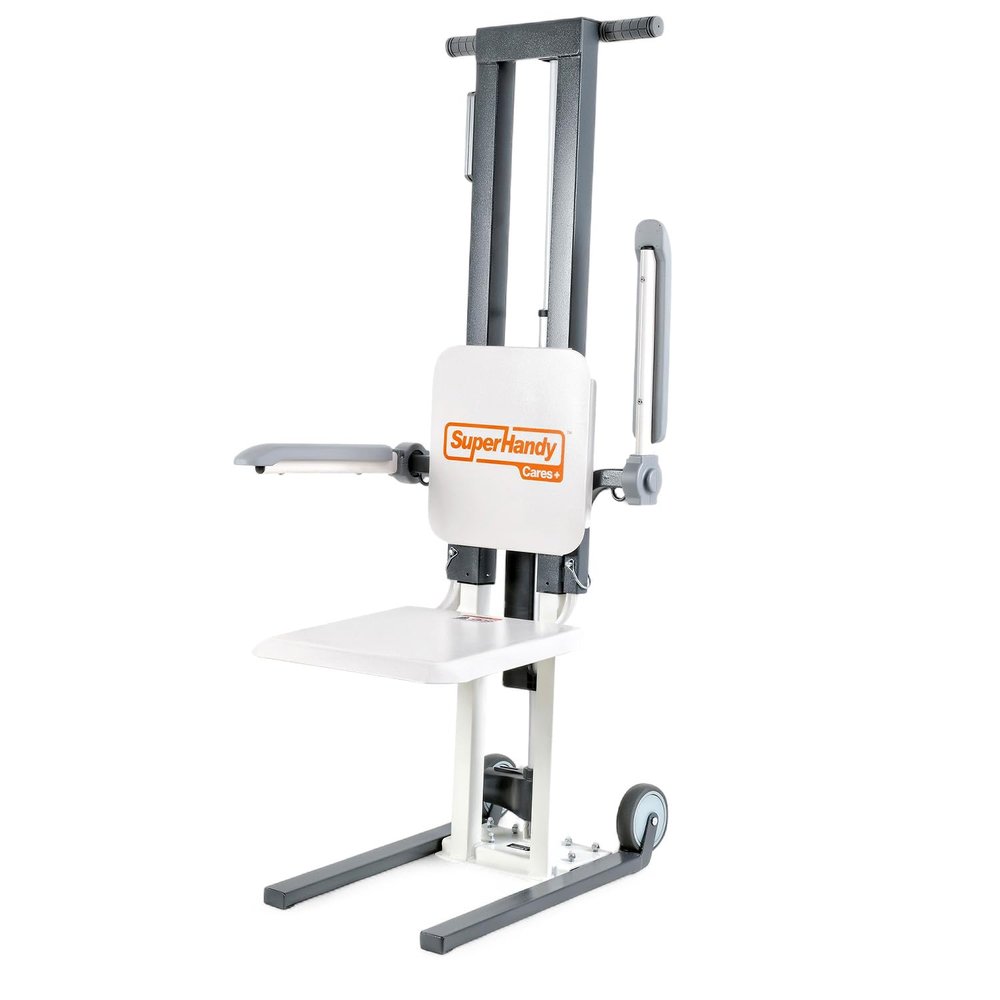 SuperHandy GoRise Electric Floor to Stand Lift  500 Lbs Capacity, Standing Assistance, Portable, Adjustable, Ergonomic, Easy Storage, Patent Pending (FS (Floor Lift))