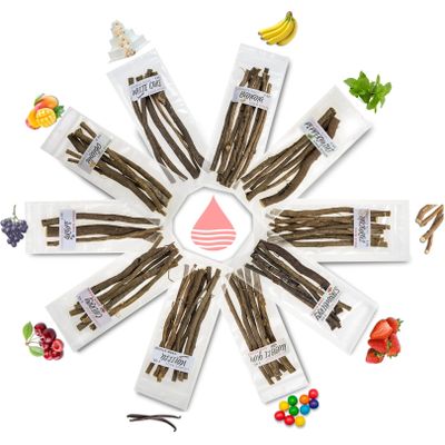 Aroma Depot 2 oz. Licorice Root Flavored Chew Sticks Variety 10 Pack. 100% Pure - Natural | Oral Health & Fresh Bearth | Individual Sticks are 6.5-7 inches long. Glycyrrhiza Glabra From Turkey.