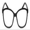 Calabria L 15578 Cat Eye Reading Glasses +7.00 Gloss Black Womens Designer Readers Ultra Thin Lenses Fashion Trendy Eyeglass view 2