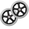 WORDFUN Front Wheelchair Wheels Replacement, Wheelchair Caster Wheel, Black Grey (2 Pcs), Solid Tires Front Wheel, Silence, Antiwear Non-Slip, Ball Bearings, 19cm 20cm view 1