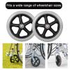 WORDFUN Front Wheelchair Wheels Replacement, Wheelchair Caster Wheel, Black Grey (2 Pcs), Solid Tires Front Wheel, Silence, Antiwear Non-Slip, Ball Bearings, 19cm 20cm view 4
