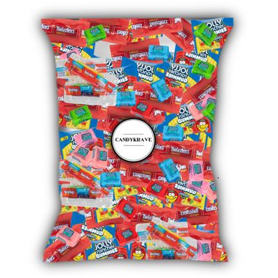 CandyKrave Jolly RanchersMixed Gummies - 2 Flavors in 1 Misfits Gummies (80 Pieces) - Snack Size Bag Halloween Individually Wrapped Sour Gummy Bears Bulk - 1 lbs