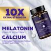 Melatonin 10mg - Fast Dissolve Sleep Support Supplements for Adults - Extra Strength 10 mg Melatonin Tablets for Restful Sleep Support, Strawberry Flavor, Sugar-Free Vegetarian - 120 Day Supply view 3