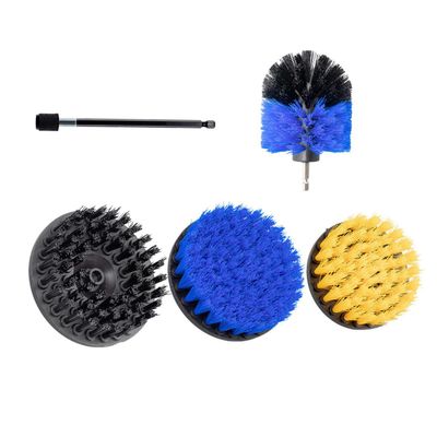 4 Pieces Brush Drill Power Scrubber Cleaning Brush Extended Long Attachment Set for Household Cleaning, Bathroom Cleaning, Kitchen Cleaning, Toilet Cleaning, Car Cleaning