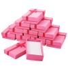 Craftdady 12pcs Pink Jewelry Gift Boxes Necklace Earring Finger Ring Cute Jewelry Boxes Small Gift Boxes With Lids Bowknot for Valentines Day Jewelry Display Holder Organizer view 1