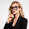 ICARA Oversized Reading Glasses for Women Men, Blue Light Blocking Computer Readers Spring Hinge (black, 4, x) view 3