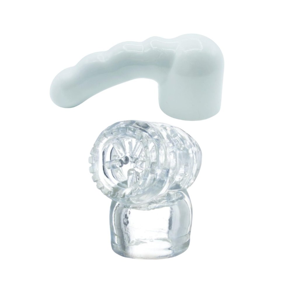 2Pcs Handheld Electric Back Massage Attachments Accessories Hammer Shape Silicone Massager Tools Compatible with Hitachi Mini Massage Wand