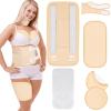 Castor Oil Pack Wrap - Reusable Castor Oil Packs for Women from S to Plus Size, 6Pcs Castor Oil Body Wraps for Entire Body Stomach Neck Breast Knee, Adjustable Castor Oil Compress Pack Wrap Kits view 1
