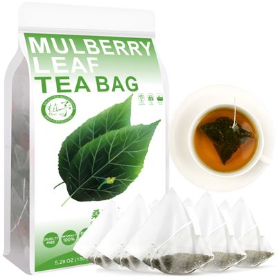 100% Natural Mulberry Leaf Tea Bag, 150g/5.29oz (3g*50bags)  Mulberry Leaves Tea - Loose Leaf Herbs - Non-GMO - Dried Mulberry Loose Leaves Sang Ye Herbal Tea Sugar Free