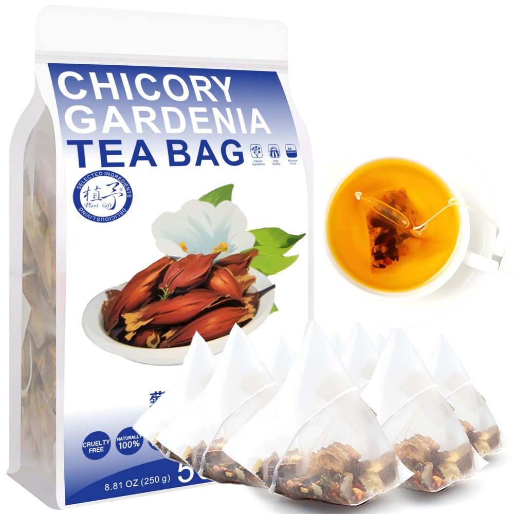 100% Chicory Gardenia Tea Bag, 250g/8.81oz (5g*50bags)  Mulberry Leaves, Pueraria Lobata, Lily, Natural Herbal Tea, Combination Herbal Tea