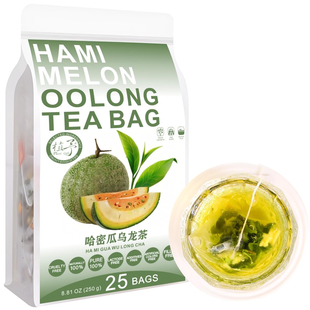100% Natural Hami Melon Oolong Tea Bag, 250g/8.81oz (10g*25bags)  Fruit Herbal Tea Blends for Tea Fresh, Fruit Iced Spice Loose Leaf, Non-GMO, No Gluten, Vegan.