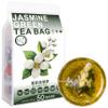 100% Pure Natural Herbal Tea, Jasmine Green Tea Bag, 150g/5.29oz (3g*50bags), , Jasmine, Low Caffeine, Floral Aroma & Flavor, No Additives, Non-GMO view 1