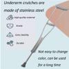 Adjustable Ergonomic Underarm Crutches, with Padded Underarm Cushions, Hand Grips & Rubber Tips, Max. Weight Capacity 220 lb view 3